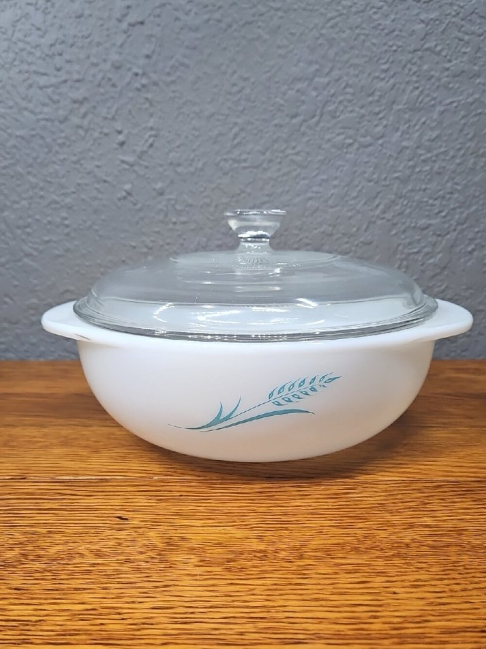 Pyrex Blue Wheat #023 1.5Q Ovenwear